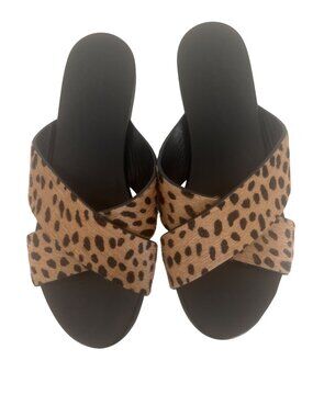 Jenni Kayne Leopard Print Slide Sandals